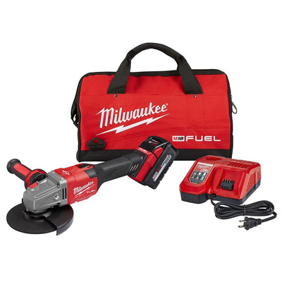 M18 FUEL 18-Volt Lithium-Ion Brushless Cordless 4-1/2 in./6 in. Grinder with Slide Switch Kit and One 6.0 Ah Battery - Super Arbor