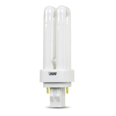 13-Watt Equivalent PL CFLNI Quad Tube 2-Pin GX23-2 Base Compact Fluorescent CFL Light Bulb, Soft White 2700K (1-Bulb) - Super Arbor