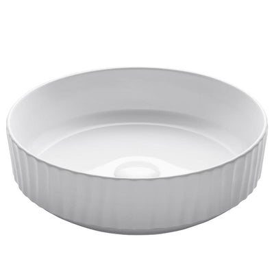 Viva 15-3/4 in. Round Porcelain Ceramic Vessel Sink in White - Super Arbor