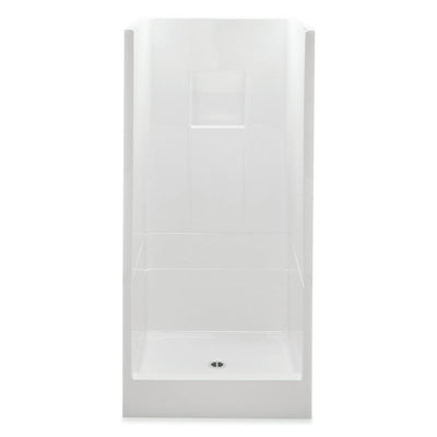 Varia 32 in. x 32 in. x 72.8 in. 2-Piece Shower Stall with Center Drain in White - Super Arbor