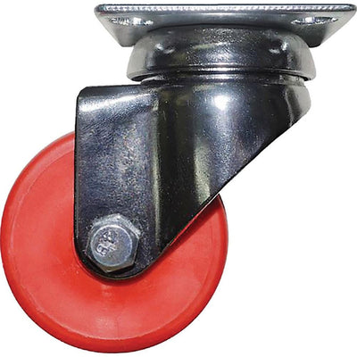 2 in. Cherry Red Swivel Caster with 88 lbs. Load Capacity (4-Pack) - Super Arbor