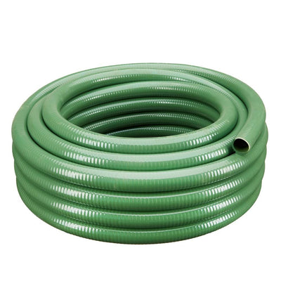 3 in. Dia x 50 ft. Green Heavy-Duty Flexible PVC Suction and Discharge Hose - Super Arbor