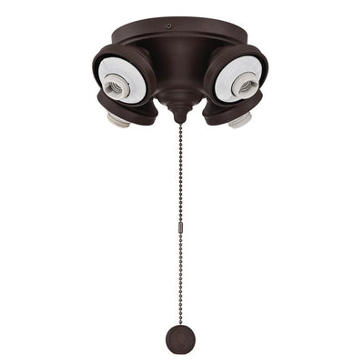 4-Light Oil-Rubbed Bronze Ceiling Fan Fitter LED Light Kit - Super Arbor