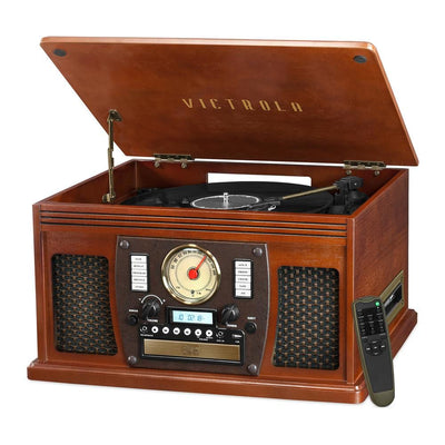 Victrola Navigator 8-in-1 Classic Bluetooth Record Player with USB Encoding and 3-speed Turntable - Super Arbor