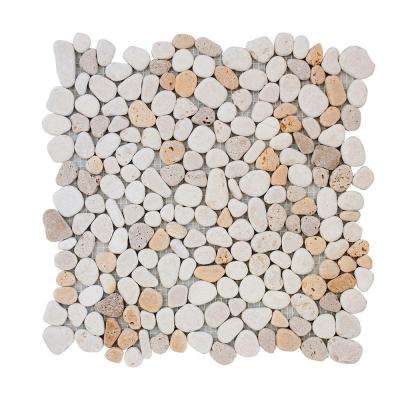 Jeffrey Court 
    Creama River Rock 10.75 in. x 10.75 in. x 10 mm Marble Mosaic Wall Tile - Super Arbor