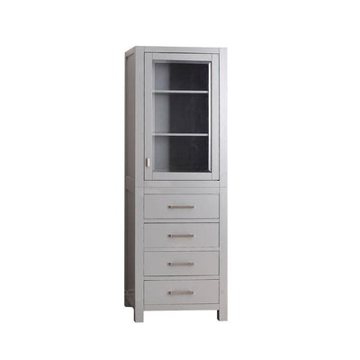 Modero 24 in. W x 71 in. H x 20 in. D Bathroom Linen Storage Tower Cabinet in Chilled Gray - Super Arbor