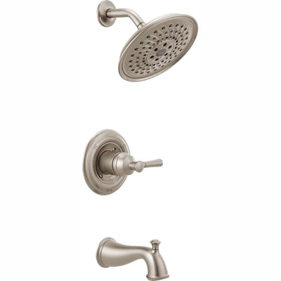 Mylan Single-Handle 3-Spray Tub and Shower Faucet with H2Okinetic in SpotShield Brushed Nickel - Super Arbor