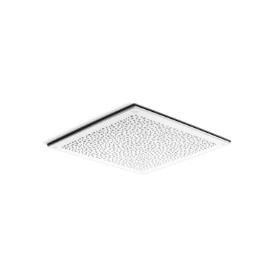 Real Rain 1-Spray 19 in. Single Ceiling Mount Waterfall Fixed Shower Head in White - Super Arbor