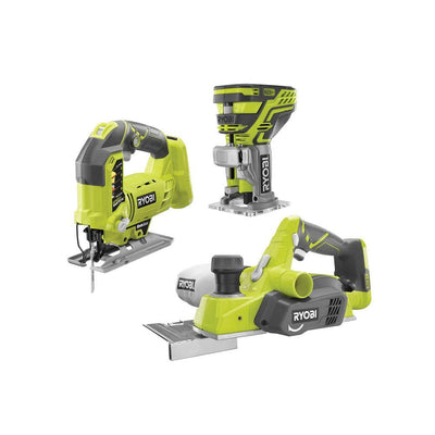 18-Volt ONE+ Cordless Jig Saw, Trim Router, and Planer (Tools Only) - Super Arbor