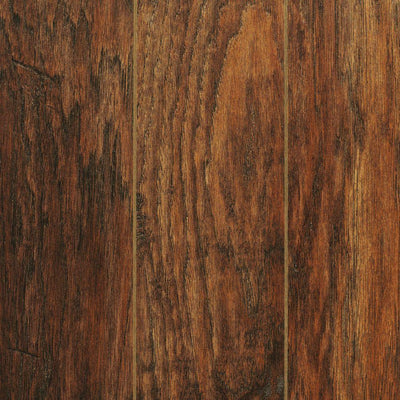Hand-Scraped Medium Hickory 12 mm Thick x 5-9/32 in. Wide x 47-17/32 in. Length Laminate Flooring (12.19 sq. ft. / case) - Super Arbor