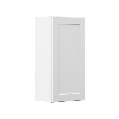 Shaker Ready To Assemble 18 in. W x 36 in. H x 12 in. D Plywood Wall Kitchen Cabinet in Denver White Painted Finish