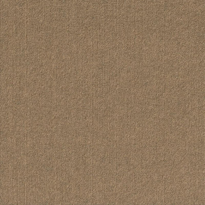 Foss Peel and Stick First Impressions Chestnut Ribbed Texture 24 in. x 24 in. Commercial Carpet Tile (15-tile / case)