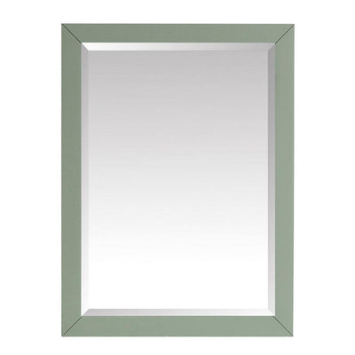 27.25 in. W x 32.00 in. H Framed Rectangular Beveled Edge Bathroom Vanity Mirror in Sea Green finish - Super Arbor
