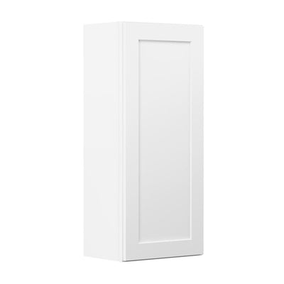 Shaker Ready To Assemble 9 in. W x 42 in. H x 12 in. D Plywood Wall Kitchen Cabinet in Denver White Painted Finish