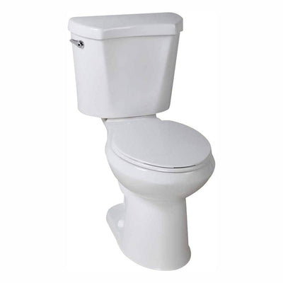 2-piece 1.28 GPF High Efficiency Single Flush Round Toilet in White, Seat Included (3-Pack) - Super Arbor
