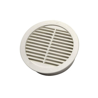 3 in. Resin Circular Mini Wall Louver Soffit Vent in White (4-Pack) - Super Arbor