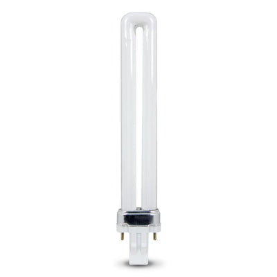 13-Watt Equivalent PL CFLNI Twin Tube 2-Pin GX23 Base Compact Fluorescent CFL Light Bulb, Bright White 3500K (1-Bulb) - Super Arbor