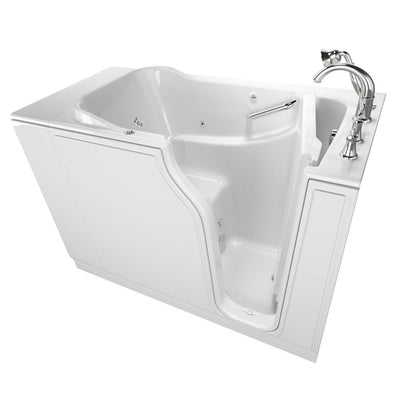 Gelcoat Value Series 52 in. Right Hand Walk-In Whirlpool Bathtub in White - Super Arbor