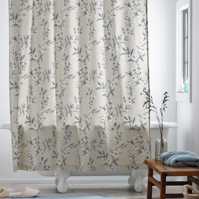 Primrose 72 in. Multicolored Floral Cotton Percale Standard Shower Curtain - Super Arbor