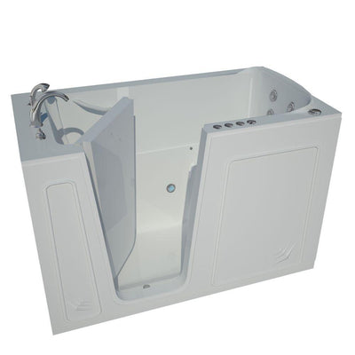 Nova Heated 5 ft. Walk-In Air and Whirlpool Jetted Tub in White with Chrome Trim - Super Arbor