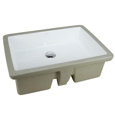 22-1/8 in. x 15-3/4 in. Rectrangle Undermount Vitreous Glazed Ceramic Lavatory Vanity Bathroom Sink Pure White - Super Arbor