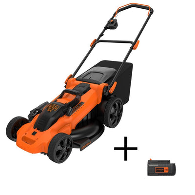 BLACK+DECKER 20 in. 40V MAX Lithium-Ion Cordless Walk Behind Push Lawn Mower with (2) 2.5Ah Batteries & (1) 2.0Ah Battery & Charger - Super Arbor