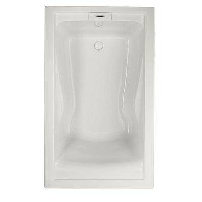 EverClean 5 ft. x 36 in. Soaking Tub with Reversible Drain in White - Super Arbor