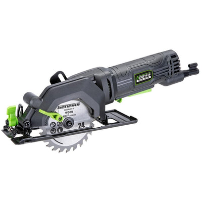 4.0 Amp 4-1/2 in. Compact Circular Saw with 24T Blade, Rip Guide, Vacuum Adapter and Blade Wrench - Super Arbor