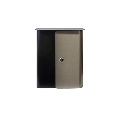 Vista in Black Wall Mounted with Stainless Steel Locking Mailbox - Super Arbor