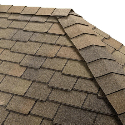 Timbertex Mountain Sage Double-Layer Hip and Ridge Cap Roofing Shingles (20 lin. ft. per Bundle) (30-pieces) - Super Arbor