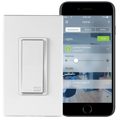 Decora Smart 15 Amp Light Switch Works with Apple HomeKit Wallplate Included, White - Super Arbor