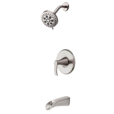 Jaida Single-Handle 4-Spray Tub and Shower Faucet w/ Restore Technology in Spot Defense Brushed Nickel (Valve Included) - Super Arbor