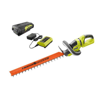 RYOBI 24 in. 40-Volt Lithium-Ion Cordless Hedge Trimmer with 2 Ah Battery and Charger Included - Super Arbor
