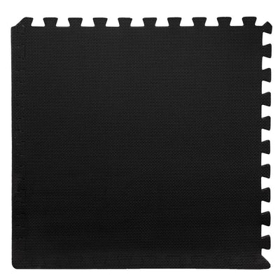 Stalwart Black 24 in. x 24 in. x 0.375 in. Interlocking EVA Foam Floor Mat (6-Pack)