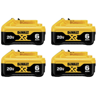 20-Volt MAX XR Lithium-Ion Premium Battery Pack 6.0Ah (4-Pack) - Super Arbor