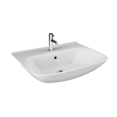 Barclay Products Eden 520 Wall-Mount Sink in White with 1 Faucet Hole - Super Arbor