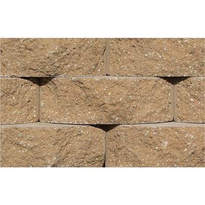 Rockwood Retaining Walls Cottage Stone 4 in. H x 12 in. W x 8.5 in. D Sandstone Concrete Garden Wall Block (96-Pieces/31.68 sq. ft./Pack) - Super Arbor