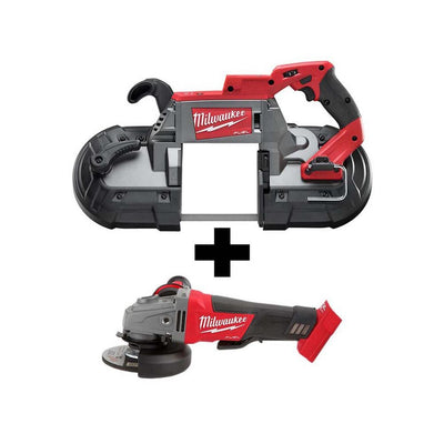 M18 FUEL 18-Volt Lithium-Ion Brushless Cordless Deep Cut Band Saw with  M18 FUEL 4-1/2 in./5 in. Grinder - Super Arbor