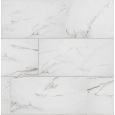 Michelangelo Calacatta Rectified 12 in. x 24 in. Porcelain Floor and Wall Tile (425.6 sq. ft. / pallet) - Super Arbor