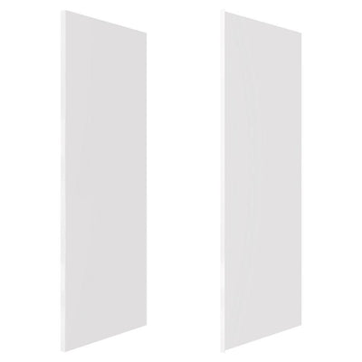 36 in. x 98 in. 2-Piece Glue-Up Alcove Side Shower and Bath Wall Set in Dove White - Super Arbor