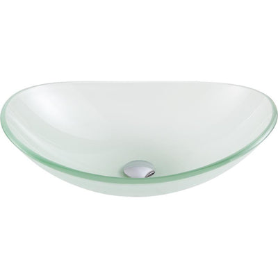 Forza Series Deco-Glass Vessel Sink in Lustrous Frosted - Super Arbor