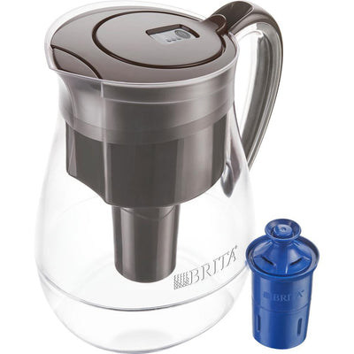 Monterey 10-Cup Water Filter Pitcher in Black with Longlast Water Filter, BPA Free - Super Arbor