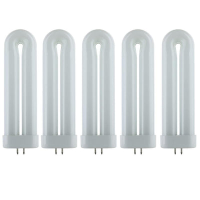 12-Watt U-Shape Fluorescent CFL Plugin Light Bulb, 4100K Cool White (5-Pack) - Super Arbor