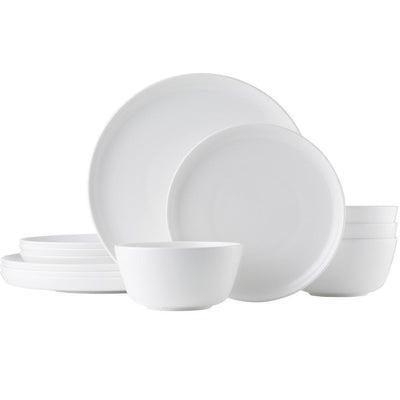 Marc Newson 12-Piece White Bone China Dinnerware Set (Service for 4) - Super Arbor