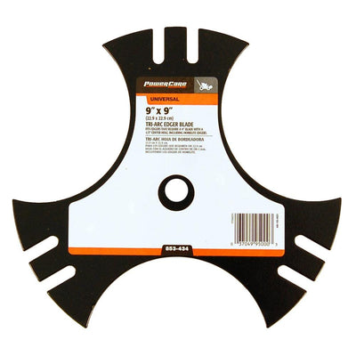 Powercare 9 in x 9 in. Universal Tri-Arc Edger Blade with 1/2 in. Connection - Super Arbor