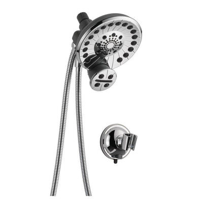 SideKick Two-in-One 5-Spray Dual Showerhead and Handheld Showerhead with Pause in Chrome - Super Arbor