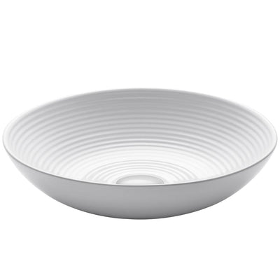 Viva 16-1/2 in. Round Porcelain Ceramic Vessel Sink in White - Super Arbor