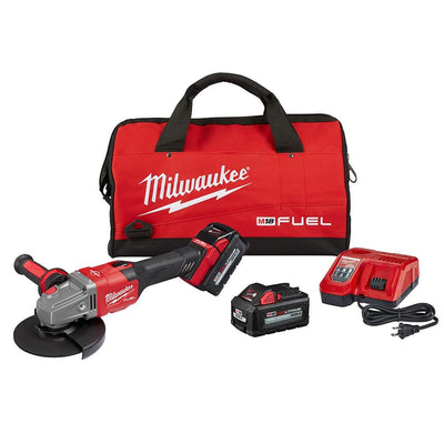 M18 FUEL 18-Volt Lithium-Ion Brushless Cordless 4-1/2 in./6 in. Grinder with Slide Switch Kit and Two 6.0 Ah Battery - Super Arbor