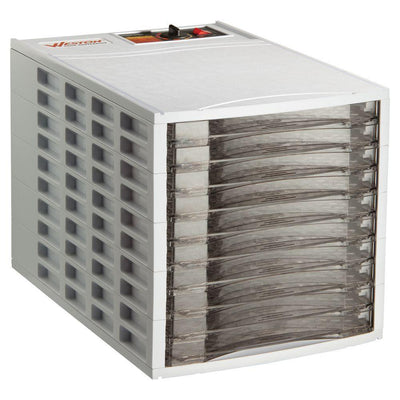 10-Tray White Food Dehydrator with Temperature Control - Super Arbor