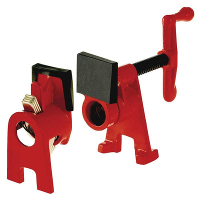 H-Style Pipe Clamp Fixture Set for 3/4 in. Black Pipe - Super Arbor